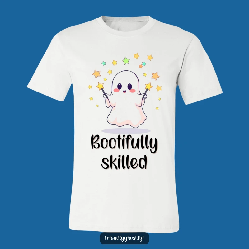 Funny Ghost Juggling T-Shirt: Cute Spooky Fun, Hilarious Starry Tee