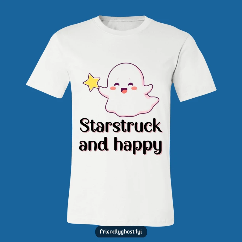 Funny Joyful Ghost Star T-Shirt - Whimsical Tee for Dreamers and Believers