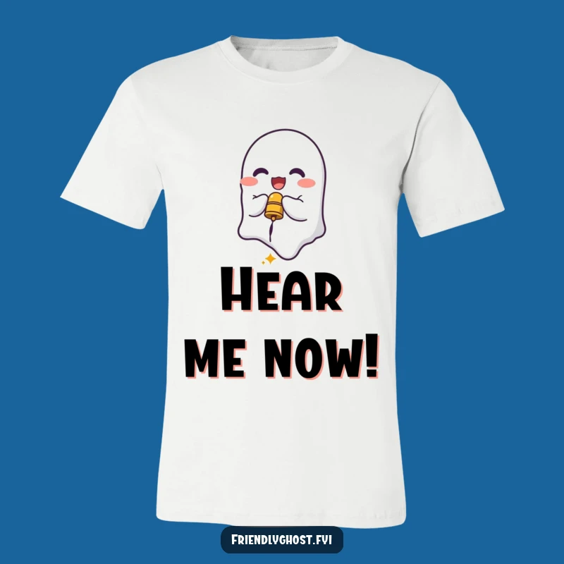 Funny Ghost Bell Ringer T-Shirt: Cheerful Haunting Tee for Spooky Gift Fun