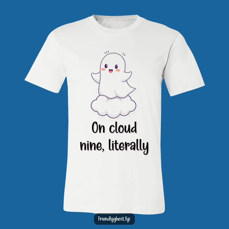 Funny Ghost Cloud Rider T-Shirt: Whimsical Haunting Tee for Spooky Gift Ideas
