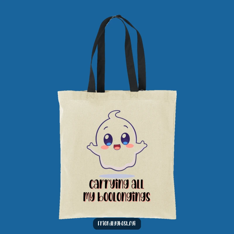 Funny Surprised Ghost Jump Tote Bag: Carry Your Essentials with Hilarious Style