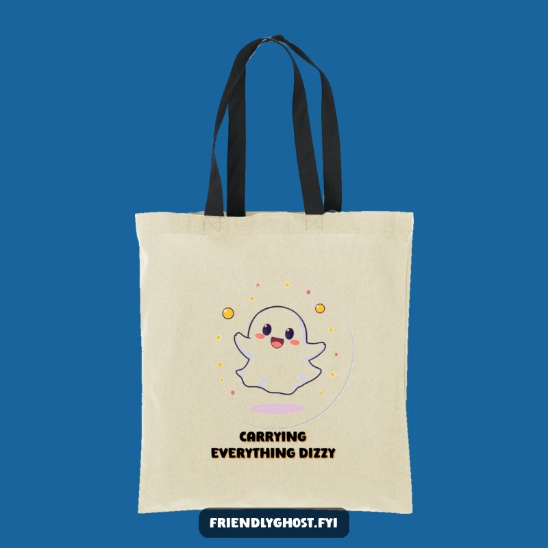 Funny Spinning Ghost Tote Bag: Carry Your Joy Everywhere