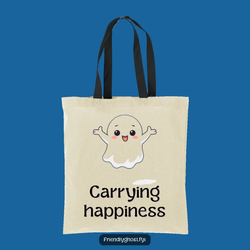 Funny Floating Ghost Tote Bag - Joyful Carryall with Open Arms Gift