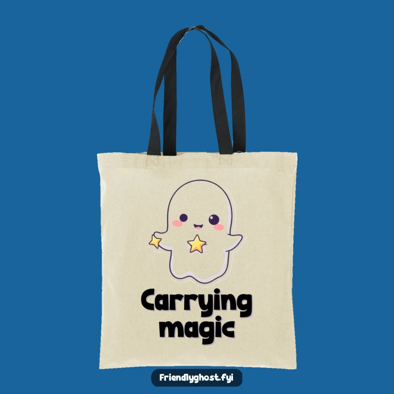 Funny Ghost Star Tote Bag: Carry Your Sparkle and Dreams