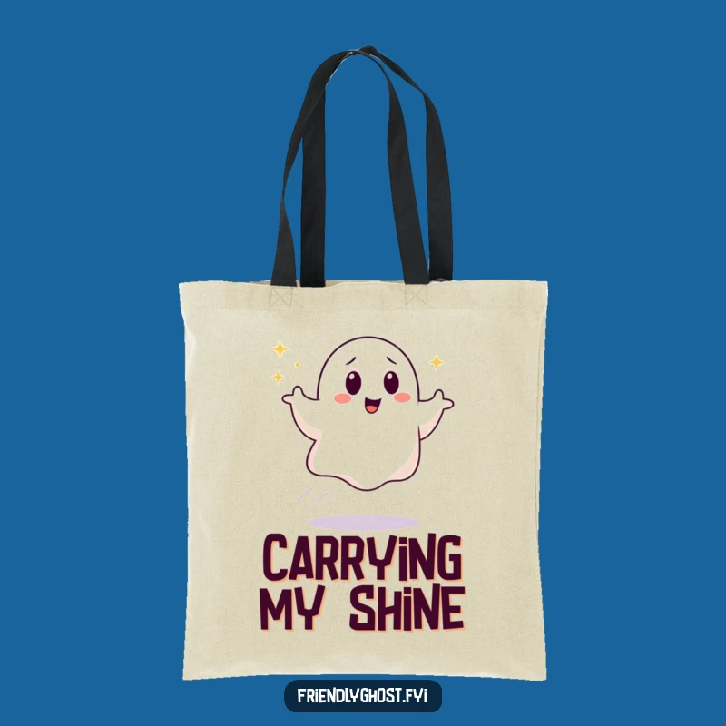Funny Bouncing Ghost Tote Bag: Carry Your Sparkle, Perfect Funny Gift