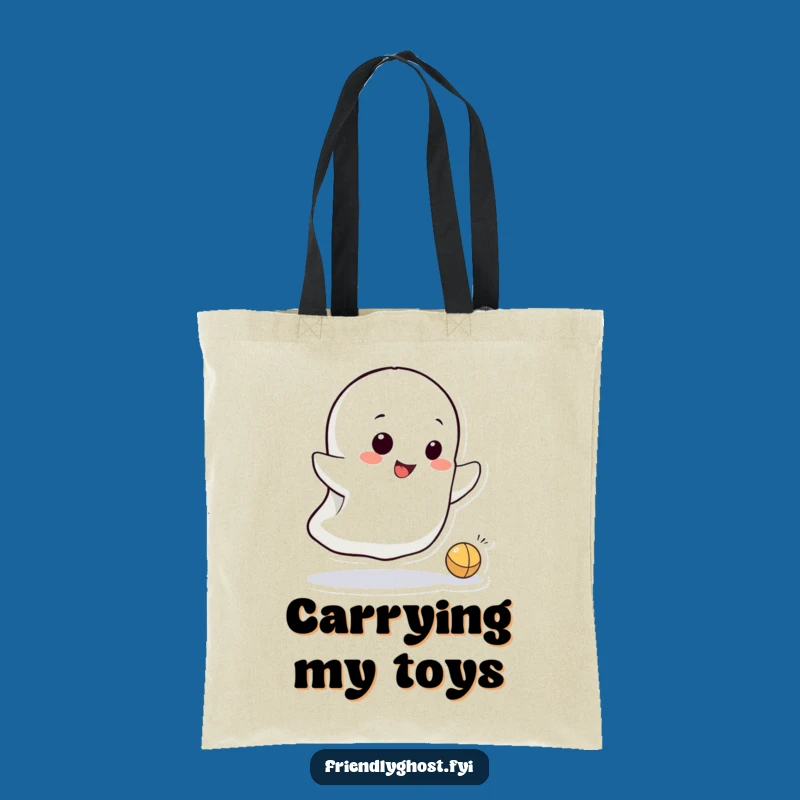 Funny Ghost Ball Tote Bag: Mischievous Pal - Adorable Funny Gift