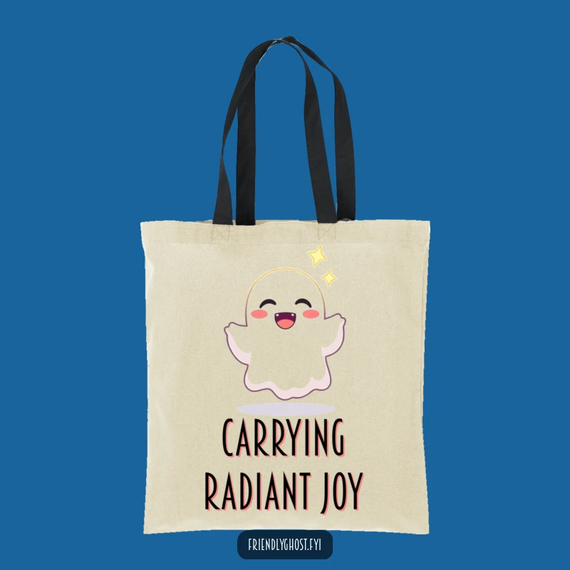 Funny Joyful Ghost Tote Bag - Carrying Light & Kindness Gift