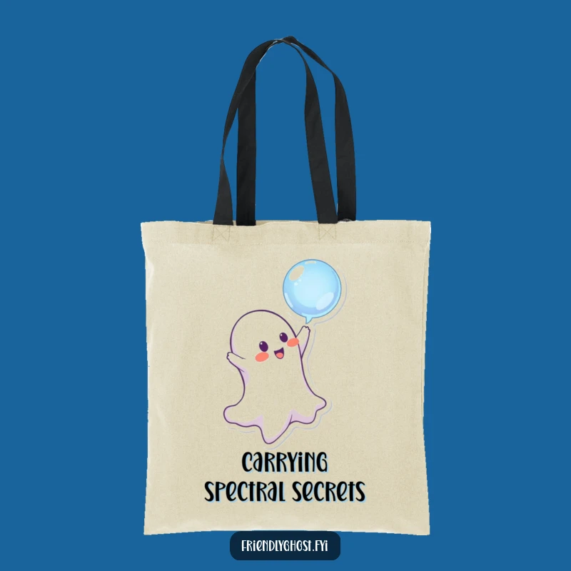 Funny Ghost Tote Bag - Playful Mischief Bubble Carry-All Gift