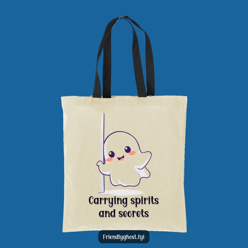 Funny Charming Ghost Tote Bag - Spooky & Stylish Everyday Carryall