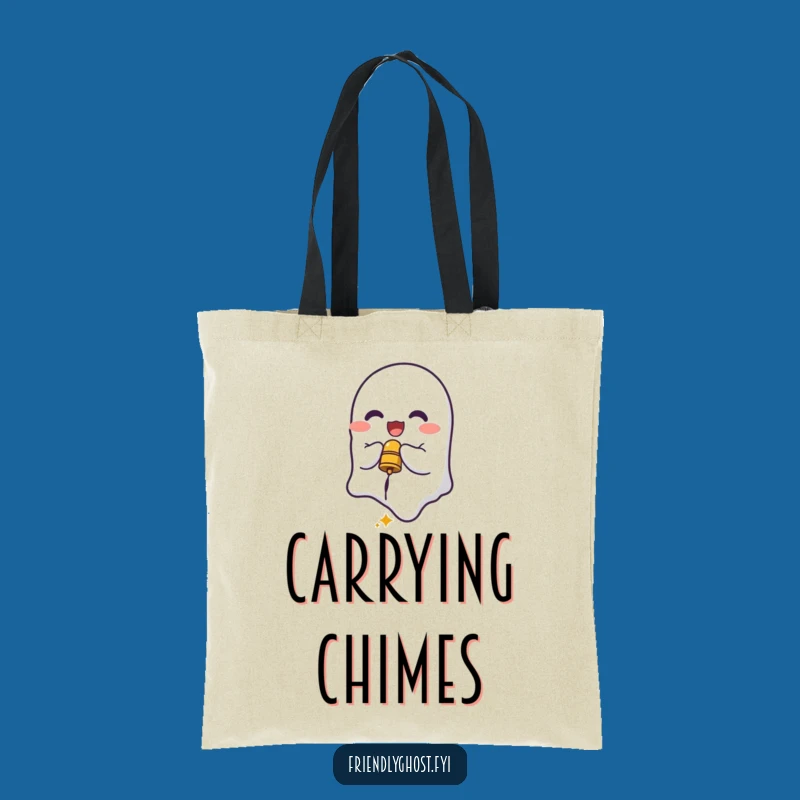 Funny Ghost Bell Ringer Tote Bag: Hauntingly Handy for Carrying Cheerful Goods
