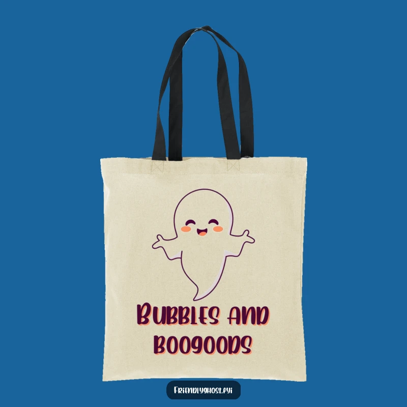 Funny Ghost Bubble Tote Bag: Carry Your Cheer with This Hilarious Accessory