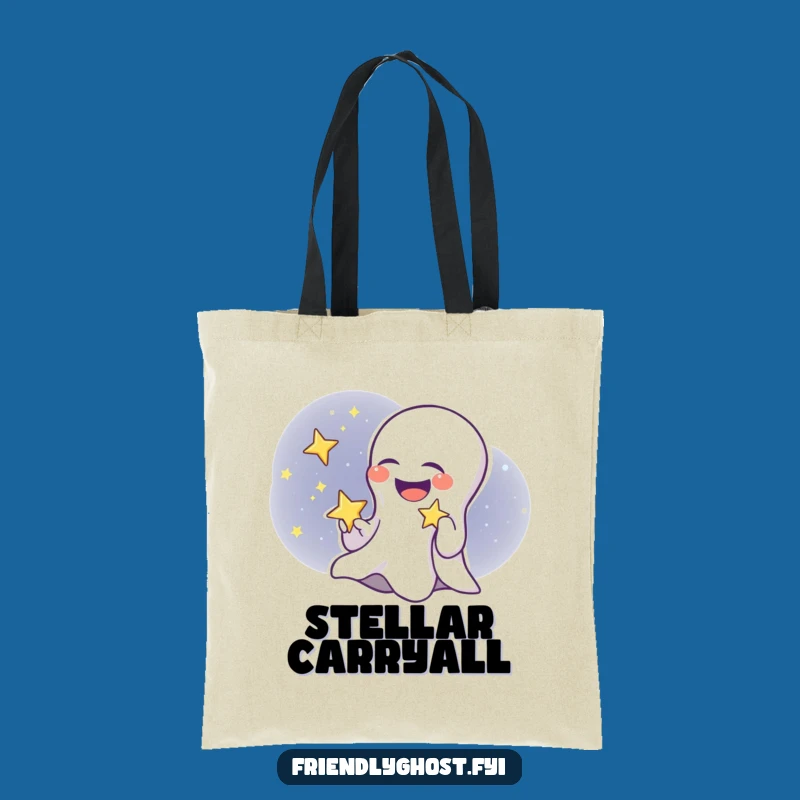Funny Ghost Child Star Tote Bag - Giggling Ghost Carryall, Perfect Gift