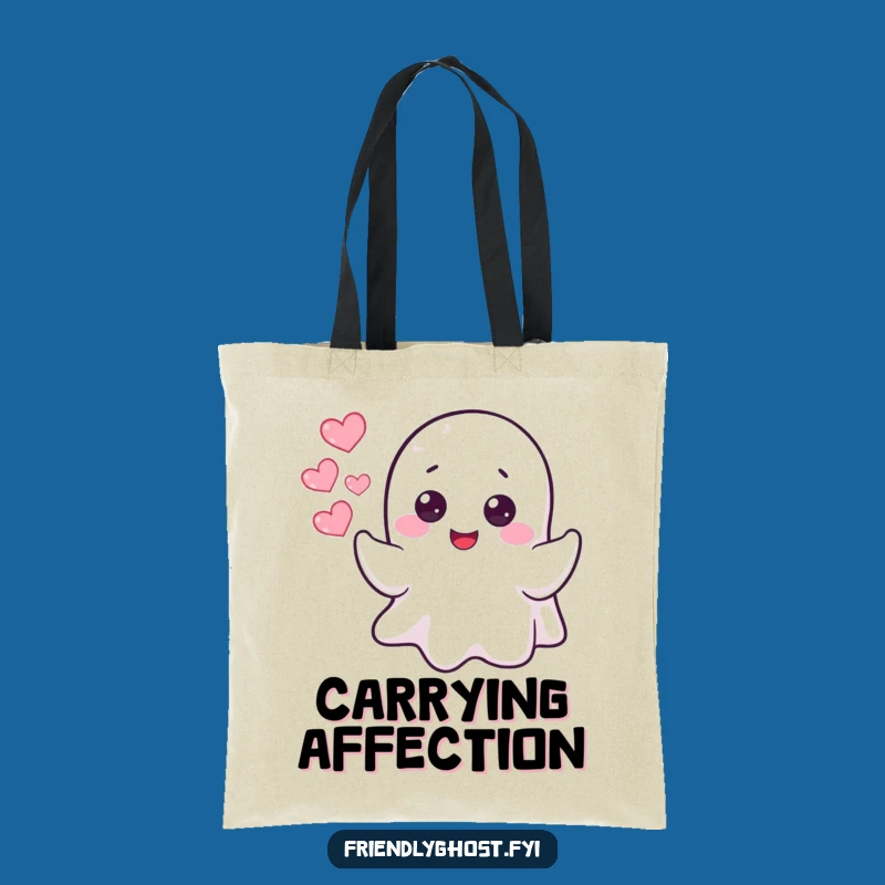 Funny Ghost Heart Bubbles Tote Bag: Carry Love Everywhere You Go!