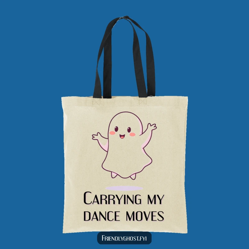 Funny Ghost Pirouette Tote Bag - Carry Your Fun with Spooky Flair