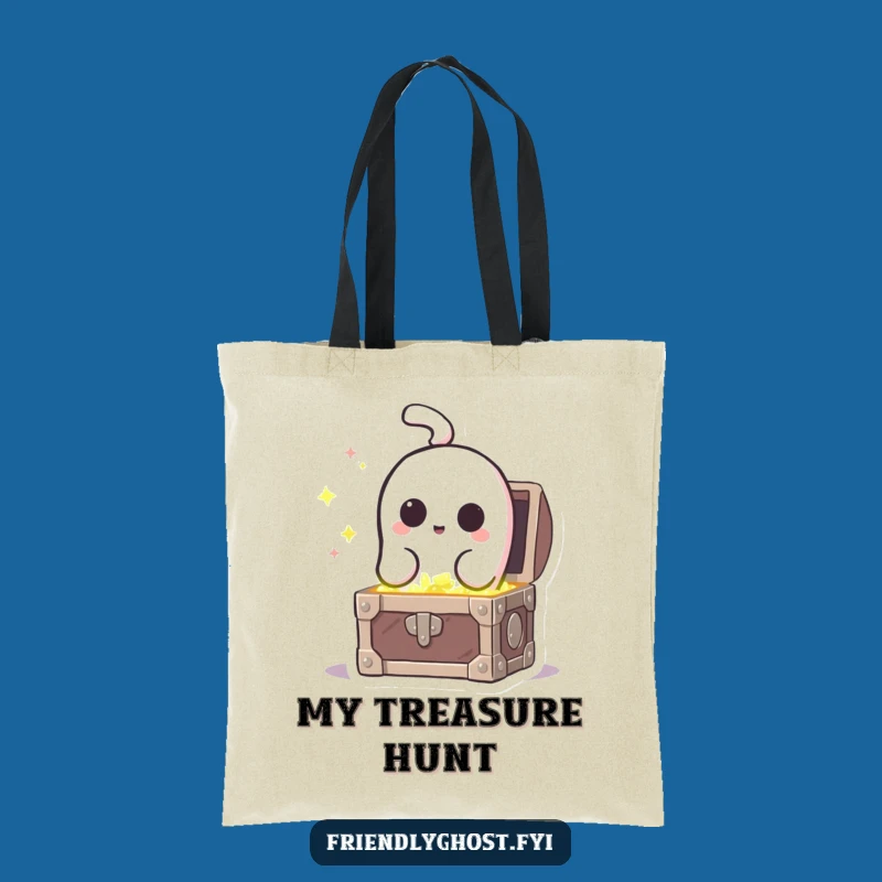 Funny Ghost Treasure Tote Bag: Carry Your Finds in Style!