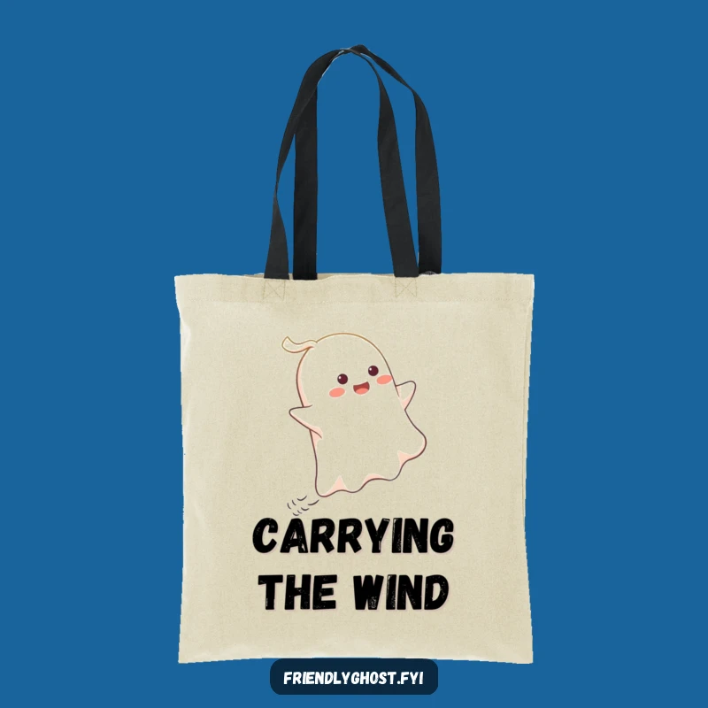 Funny Ghost Wind Rider Tote Bag: Carry Your Laughs in Style, Eco-Friendly