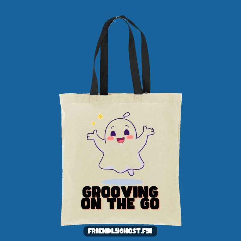 Funny Joyful Ghost Dance Tote Bag: Carry Your Spectral Moves with You