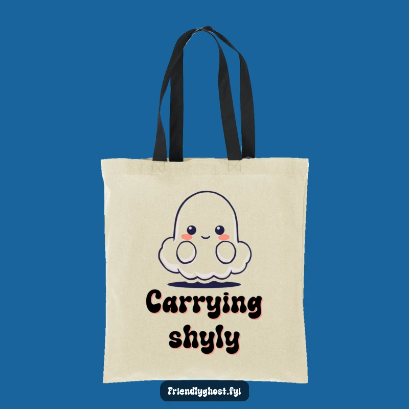 Funny Shy Ghost Cloud Tote Bag - Cute Peek-a-Boo Carryall Gift