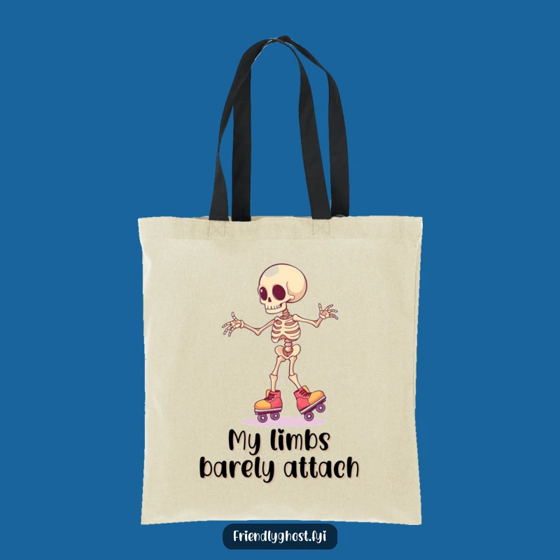 Funny Skeleton Skater Tote Bag: Carry Your Essentials with Wobbling Style