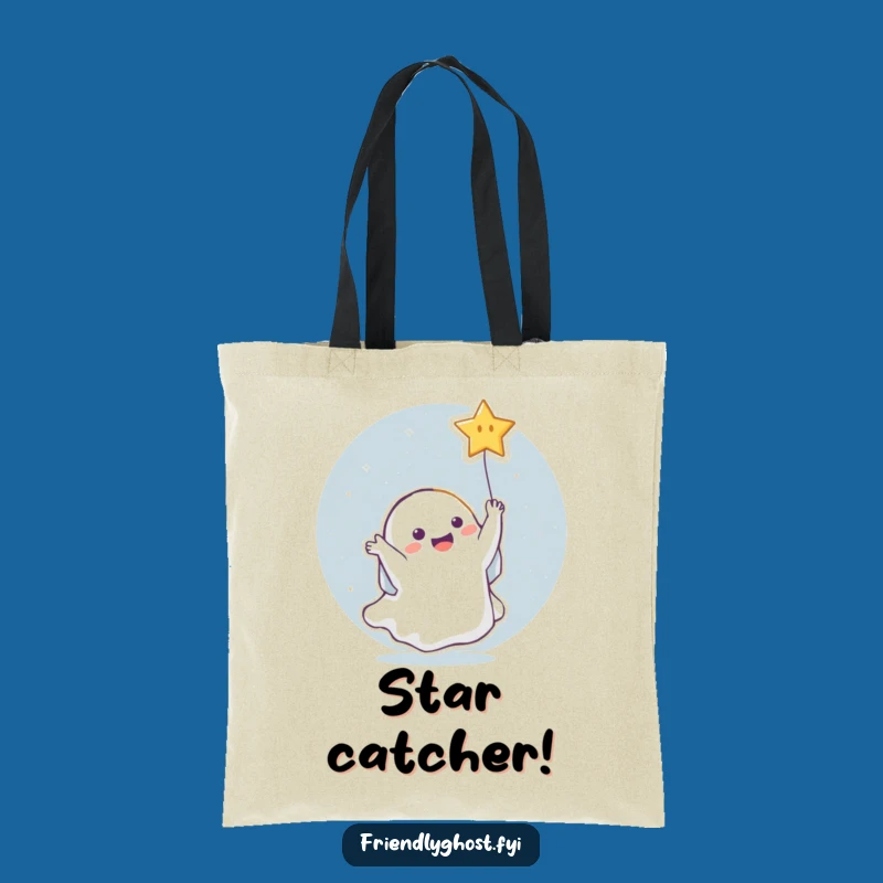 Funny Ghost Star Tote Bag: Celestial Carry-all for Humorous Adventures